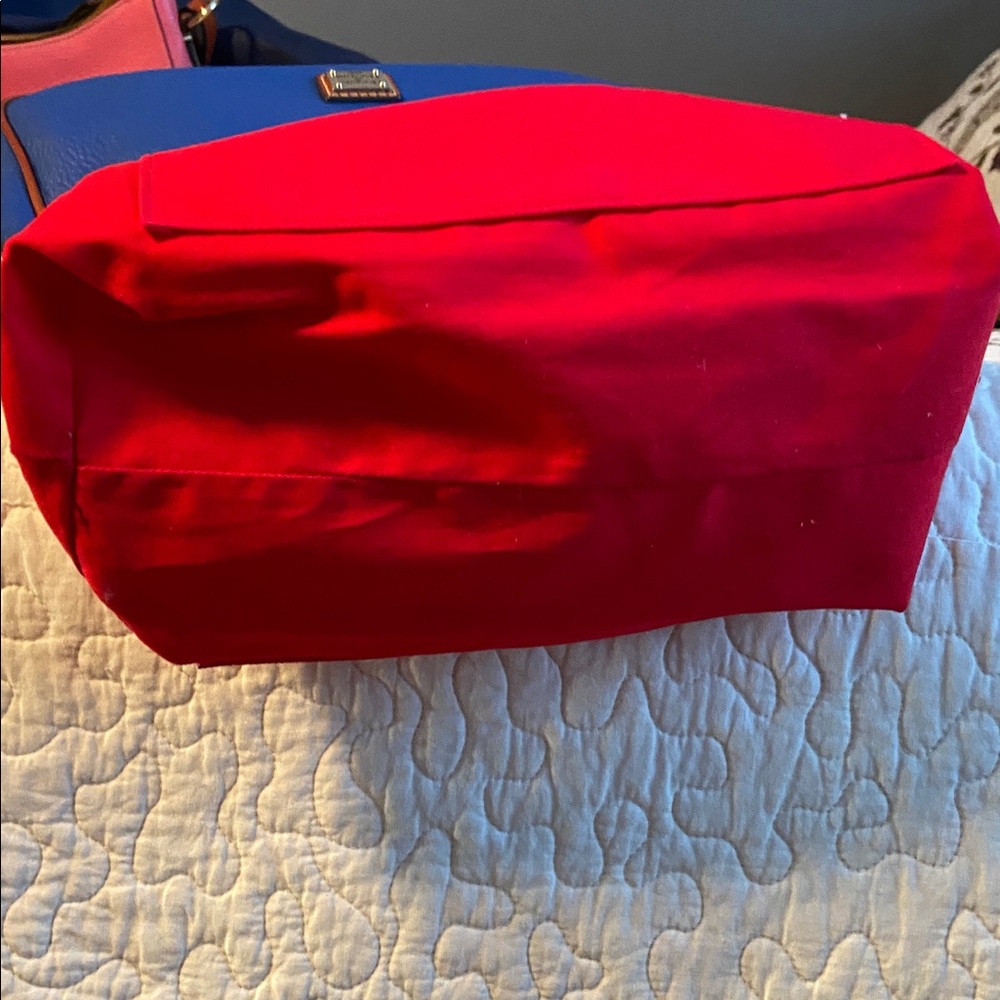 Dooney & Bourke Royal Blue and Chestnut Shoulder Bag - Picture 7 of 9